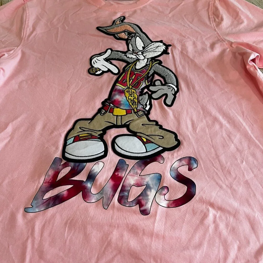Looney Tunes Bugs Bunny Raised Hit XL Pink Rare Find Great Condition - Picture 3 of 9